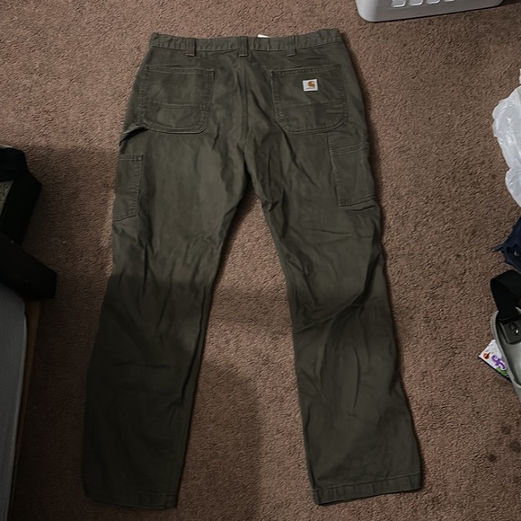 Carhartts dark green jeans 38x32 - Picture 2 of 4
